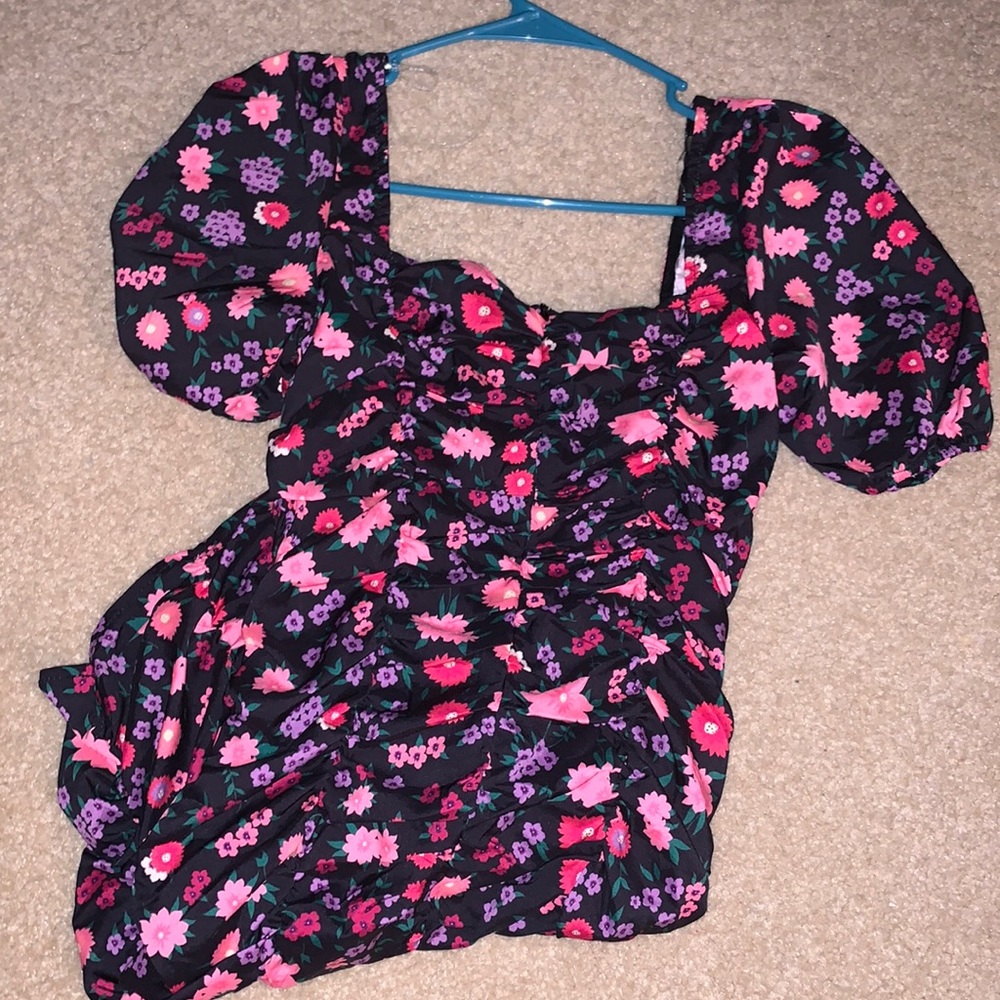 floral black dress NWT !!